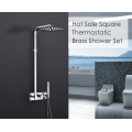 Hot Sale Square Thermostatic Brass Shower Set