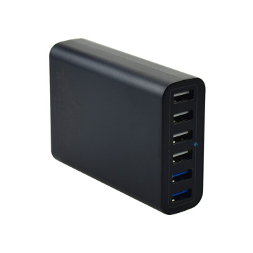 6-Port 60W QC3.0 Έξυπνος φορτιστής κινητού τηλεφώνου USB