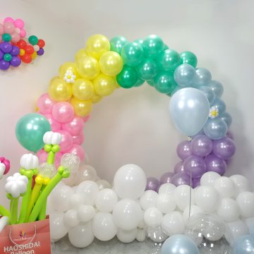 Factory Direct: Multicolor Pearlescent Latex Balloons in Various Sizes for Parties - 5, 7, 9, 10, and 12 Inch Options Available