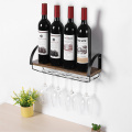 Wall Mounted Wine Racks with Wine Glasses Holder