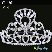 3 pulgadas Rhinestone concurso coronas CR-176