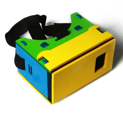 high tech virtual reality google cardboard eva 3D glasses
