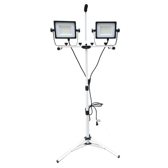 100W Dual-Head Weatherproof 14000 Lumens Portable LED Flood Work Light with Flexible Tripod Stand