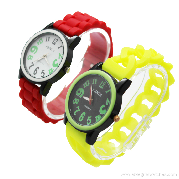 Fashionable clothing colorful silicone watch