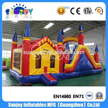 Guangzhou Inflatable Bouncer Combo Floating Slide Inflatable for Sale