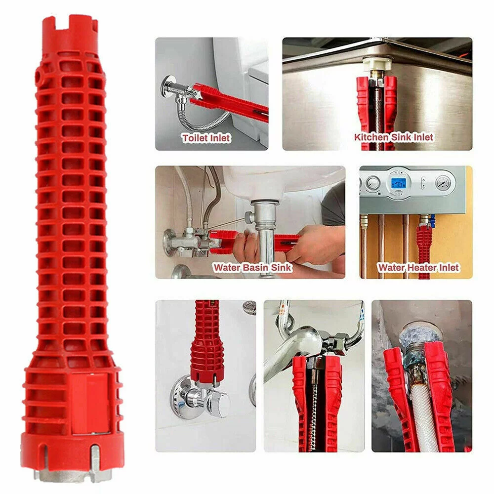 5 in 1 Winkelventil Wasserrohr -Rohrrohr -Becken Wasserhahn -Flume -Installationsträger -Klempnerwerkzeug