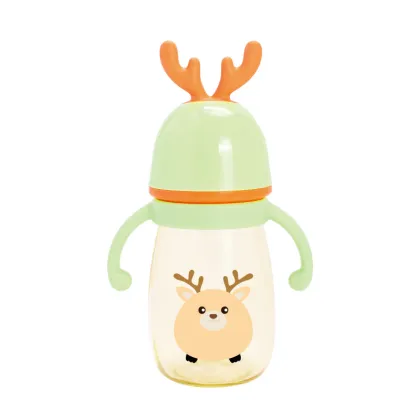 Deer lid baby bottle with handle PPSU