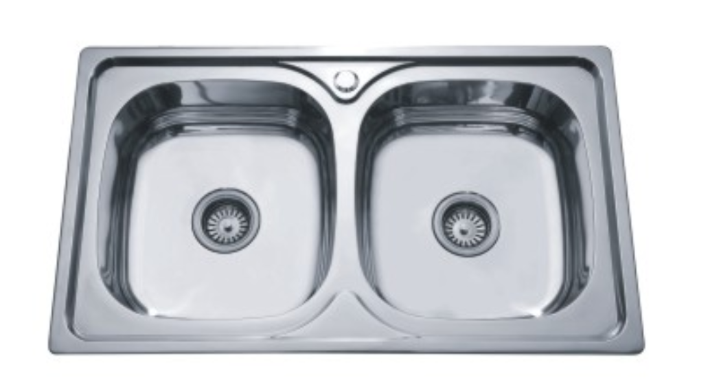 Wastafel Stainless Steel Mangkuk Ganda yang Elegan