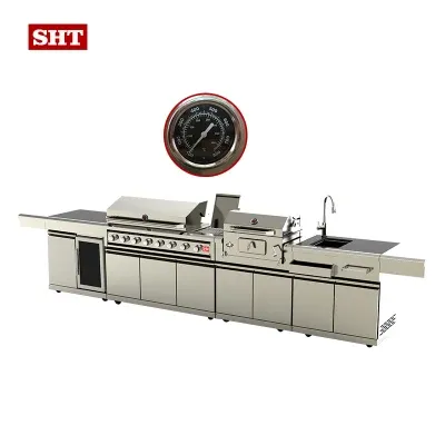 Garden Kitchen Gas Chicken Grill Outdoor Kitchen Cabinet