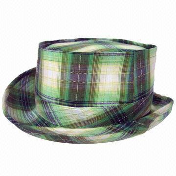Green check fishing cap, OEM orders are welcome