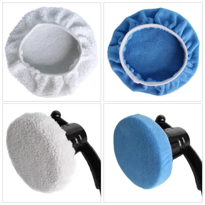 Blue Microfiber Polishing Bonnet Pad
