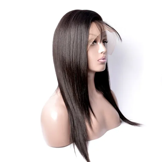 Top quality brazilian human hair full lace wig 180% density hair cuticle aligned hair for black women