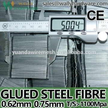 Glued high tensile strength above 1100MPA steel fiber for highway airport pavement