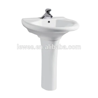 European standard ceramic wash basin pedestal basin LW-2013