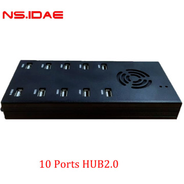 10-port USB 2.0 Charger Hub 12V120W طاقة سطح المكتب