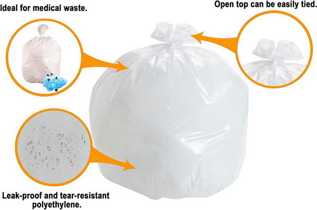 Plastic Black Disposable Packaging Can Liners Trash Garbage Bag