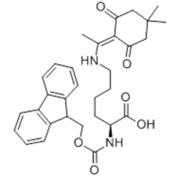 L-lisina, N6- [1- (4,4-dimetil-2,6-diossocicloesilidene) etil] -N2 - [(9H-fluoren-9-ilmetossi) carbonile] - CAS 150629-67-7