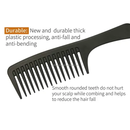 A super practical wide toothed black comb