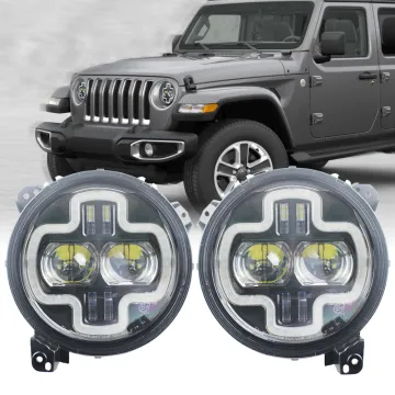 9 Inch Round LED Projector Headlight Halo DRL Hi-Low Beam for Jeep Wrangler JL 2018-2020