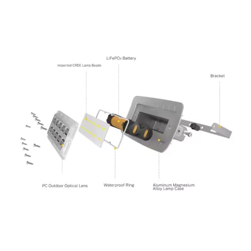 Efficient 300W Solar Powered Floodlight for Outdoor Use