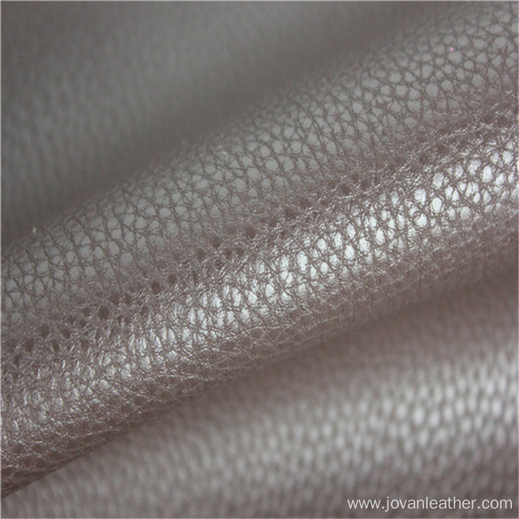 Microfiber backing PU shoe fabric leather