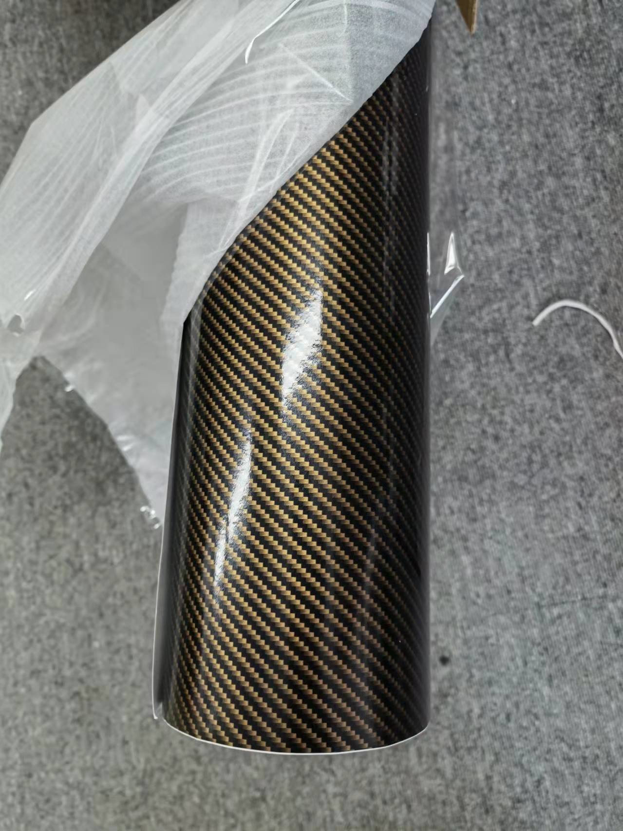 2d Brown Black Carbon Fiber Foil