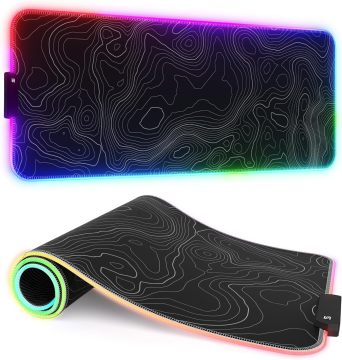 Customizable Large RGB Mouse Pad with Smooth Surface for Enhanced Gaming Experience