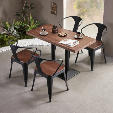 Industrial Vintage Style Metal Restaurant Chairs and Tables - Available Colors