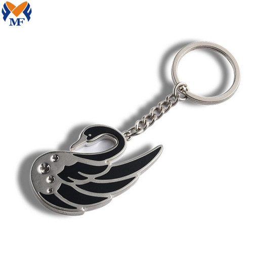 Metal Customized Logo Gold Plant Charm Keychain