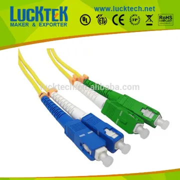 SC/UPC to SC/APC Single Mode fiber jumper, Duplex, 9/125