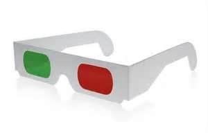 Oem Classical White Color Paper Craft Red Green Firework 3d Prism Glasses Fo