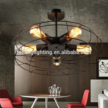 New products American industrial loft style electric fan ceiling light for room/case china supplier