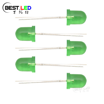 Super Bright 8mm Green Clear LED Lamp 520nm