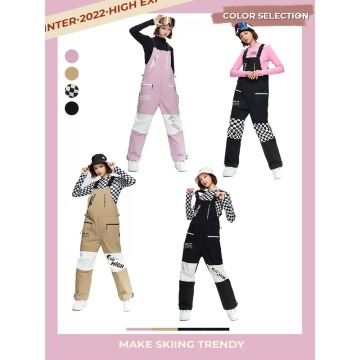 Ski Bib Pants Women Snowboard Waterproof