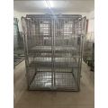 Double door cage with lid and lock