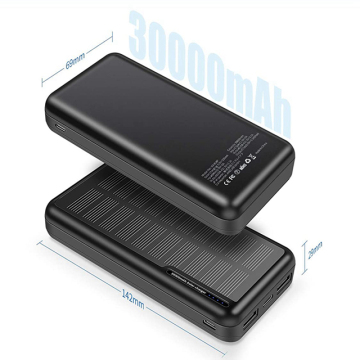 30 000 mAh Ładowarka słoneczna: Zewnętrzny pakiet akumulatorów przenośnych