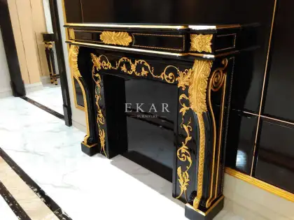 Wooden Fireplace decorative wall mounted indoor fireplace mantel