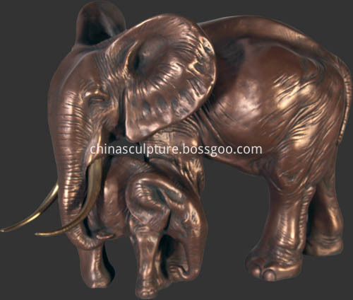 Bronze Garden  Elephant Sculpture