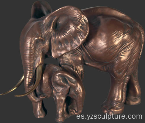 Escultura del elefante del jardín del bronce del tamaño de la vida del metal del bastidor