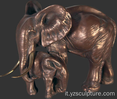 Casting Metal Life Formato Bronzo Giardino Elephant Sculpture