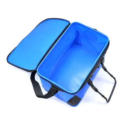Carry Handbag Shoulder Fishing basket Fishing Lure zip lock bag and Fishing rod bag EVA fish tackle rod tool bag