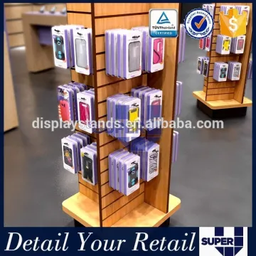 factory supply adjustable hooks slatwall phone accessories display rack