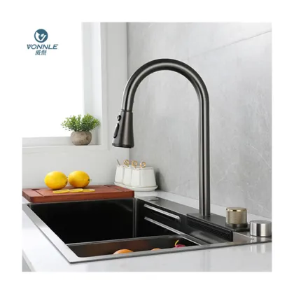 Feiyu Waterfall Sink: 304 Stainless Steel Kitchen Basin with Single Bowl Design