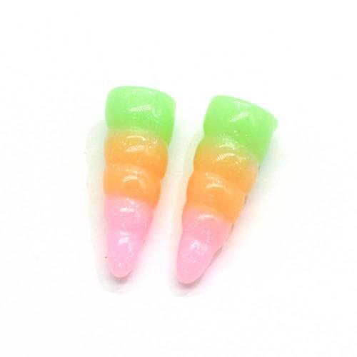 24mm 3D Resin Mini Horn Resins DIY Jewelry Necklace Hair Accessories Resin Cabochons Decoration