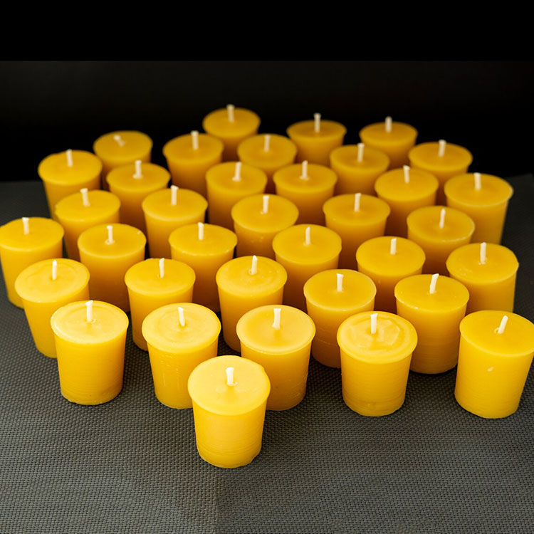 Candle votiva 100% pura de cera de abelha orgânica