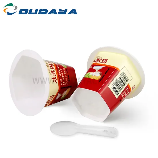 100ml Custom printed PP plastic cups with lid