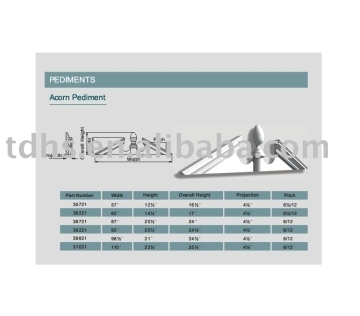 PU acorn pediment