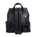 Ladies Soft Leather Diaper Bag Backpack Black