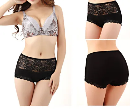 High Quality Pants Lady High Waist Large Size Bamboo Fibre Briefs Lace Modal Women Panties 223