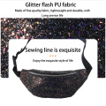 Glittit Children's Fanny Pack imperméable Children's Pu Fanny Pack Green Onion Glitter Pu Graffiti Sac